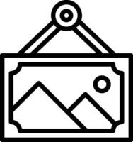 A black and white image of a mountain and a camera vector