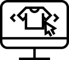 A computer monitor with a shirt on it vector