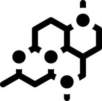 A black and white image of a molecule vector