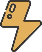 A lightning bolt icon on a white background vector
