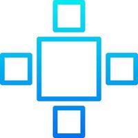 A square with four squares in it vector