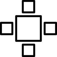 A square with four squares in it vector