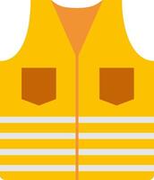 A yellow vest with two pockets vector