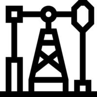 Oil rig icon vector