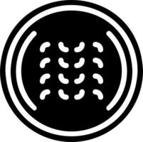 A black and white logo of a circle with a pattern vector