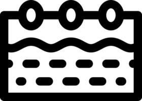 Cake icon, black and white vector