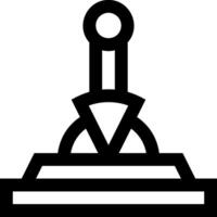 A black and white icon of a joystick vector