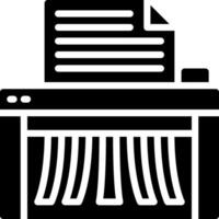 A printer icon with a sheet of paper vector