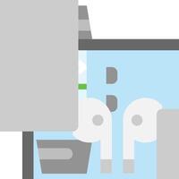 A tablet with headphones and a phone vector