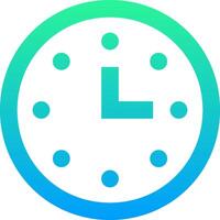 A clock icon with blue and green circles vector