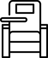 A chair with a table on it and a chair vector