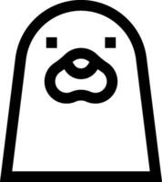 A black and white image of a penguin vector