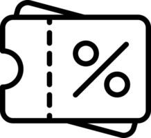 A black and white image of a coupon vector
