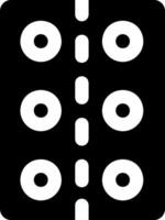 A black and white image of a dice vector
