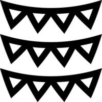 A black and white image of three triangles vector