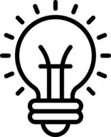 A light bulb icon on a white background vector