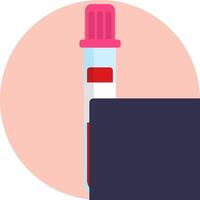 A blood test tube with a red cap vector