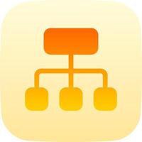 An orange and yellow icon with four different types of objects vector