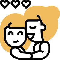 A man and a baby are hugging each other vector