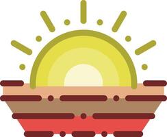 Sun in basket with sun rays vector