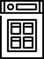 A black and white icon of a computer vector