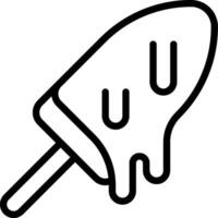 Ice cream icon with a melting ice cream stick vector