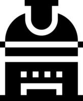 A black and white icon of a stove vector