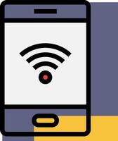 Mobile phone with wifi icon vector