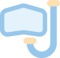 A blue and yellow mask with a handle vector
