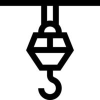 A black and white image of a hook vector