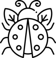 Ladybug coloring pages vector