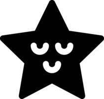 A black star with eyes and a smile vector
