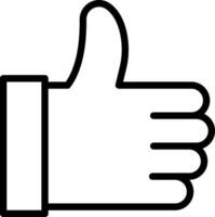 A thumbs up icon on a white background vector