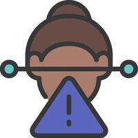 A woman wearing glasses and a hat with a triangle vector