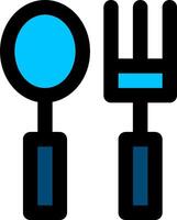 Fork and spoon icon vector