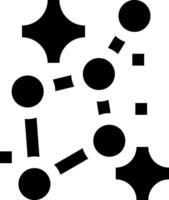 A black and white image of a network of dots vector