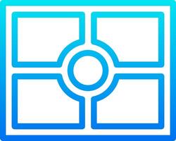 A square with four squares on it vector