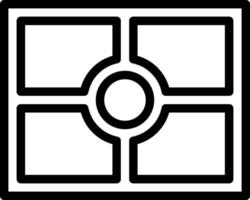 A square with four squares in it vector