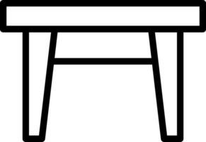 A black and white drawing of a table vector