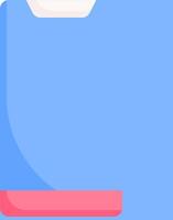 A blue folder with a pink border vector