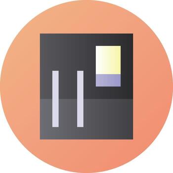A flat icon of a computer monitor vector