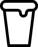 A black and white icon of a cup with a lid vector