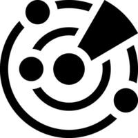 A black and white logo with a circle and a black and white circle vector