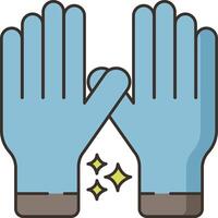 Gloves with stars illustration vector