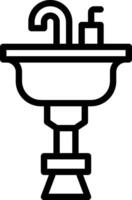 Bathroom sink icon illustration vector
