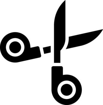 A pair of scissors is shown on a white background vector