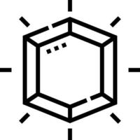 A black and white image of a hexagon vector
