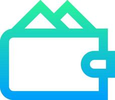 A wallet with mountains on it vector