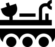 A black and white image of a vehicle with a wrench vector
