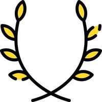 A laurel wreath with leaves on it vector